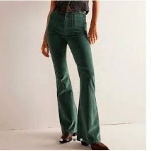 FREE PEOPLE We‎ The Free Teal Jayde Cord Flare Jeans